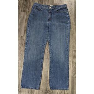 Lee Size 14 Short Classic Fit At The Waist Straight Leg Denim Blue Jeans
